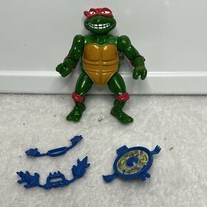 VTG 1989 TMNT Ninja Turtles Wacky Action Raphael Shell Spins WORKS Near Complete